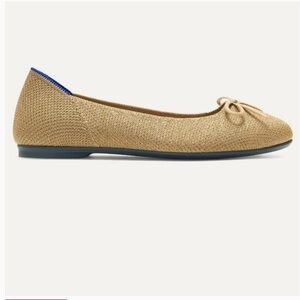 NWT Rothy's Ballet Flats Shoes in Gold Stone